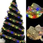 16.4ft Christmas Ribbon Fairy Lights Xmas Tree Wreath Indoor Outdoor Decorations