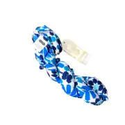 Mud Pie Circle Scarf navy blue teal with button edge NWT