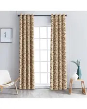 Superior Leaves Blackout Panel Curtains- Set of 2