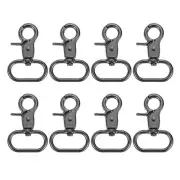 8Pcs Swivel Snap Hook, 25mm(1") Trigger Snap Claw Lanyard Clip, Gun Black