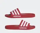 Adidas Adilette Shower FY7815 Men's Red & Cloud White Slip On Slide Shoes Sz 10