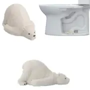 Cute Bear Toilet Bolt Caps Eye Catching Designings Fun Sea Theme Gadget Gift
