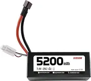 Hosim 7.4V Lipo Battery 2S 5200mAh 25C Rechargeable Battery with Hard Case FY-5200 with Hyper Power for X07 X08 1/10 High Speed RC Car Accessory Supplies