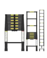 Telescopic Ladder 3.8M Step Aluminium Extension Portable 13 Steps Height 85cm-3