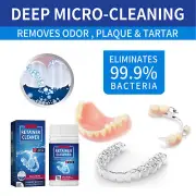 100PCS Denture Cleaning Tablets Removes Odor Oral Cleaning Retainer Cleaner
