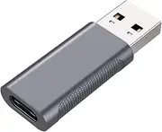 USB C Female to USB 3.0 Adapter, Double-Sided USB 3.0 Male to USB-C Female OTG Adapter,Compatible with iPhone 13 12 Pro Max iPad Air 6 Apple Samsung Galaxy etc Space Gray