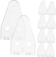 DECOMELODY 10Pcs Clear Blinds Hold Down Brackets Replacement Clips for Blind Bottom Rail Hold Clips for Home Blinds Prevent Blinds Shaking Easy to Install