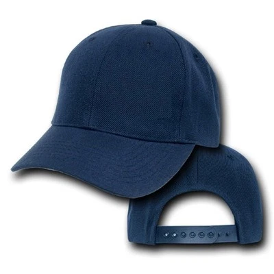 Navy Blue Youth Plain Blank Adjustable Childrens Baseball Ball Cap Hat Caps Hats