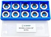 CDBP Negative 16mm round carbide inserts, R16×3.0mm with 30° Negative Rake Angle for Finisher WoodTurning Tools/Smooth Timber,10pcs
