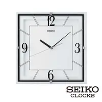 在飛比找momo購物網優惠-【SEIKO 精工】滑動式秒針 靜音方形掛鐘時鐘 QXA82