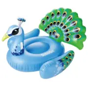 62" Blue Giant Peacock Raft Swimming Pool Float Lake River Beach Inflatable
