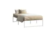 Oikiture Metal Bed Frame Queen Double King Single Beds Base Platform White