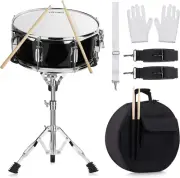 14 Inch Snare Drum Set with Gig Bag, a Pair Sticks,Drum Stand and Drum Keys,A Pa