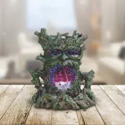 6"H LED Tree Spirit Backflow Incense Burner Figurine Ornament Unique Gift