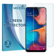 [3 Pack] Samsung Galaxy A50 Ultra Clear Screen Protector Film by MEZON – Case Friendly, Shock Absorption (A50, Clear)