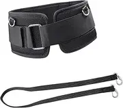 Perfeclan Dipping Belt Weightlifting Back Support Strap Adjustable Pull up Strap with Double D Rings for Men Women Workout Squats Home
