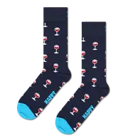 Navy Wine Socks | Fun Black Crew Socks