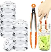 Artcome 10-Pack Glass Fermentation Weights with Easy Grip Handle and Unique Texture Design for Large Wide Mouth Mason Jars