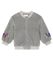 [Paade Mode] Paade Mode Embroidered velvet bomber jacket Y 14 grey