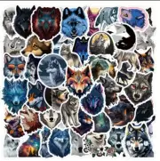 10pcs Wolf Stickers- Scrapbook, Journal *Random Assortment