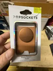 PopSockets Magnetic Phone Wallet + MagSafe LTHR Cognac Alum Cognac CGC