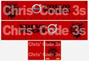 Code 3 Adhesive Vinyl Trailer Decals - Volvo red - 1/50 1/76 1/148 1/64 1/87