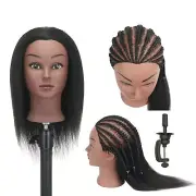 Real 100% Human Hair Mannequin Head Hairdresser Practice Training Manikin Cos...