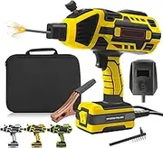 Portable Welding Machine, IGBT Inverter Handheld Welding Machine, 20-120A Variable Current Adjustment, Hot Start, ARC Force Stick Welder for Home Repairs, Shop, Welder Machine Kit yellow