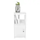 Bedside Storage Nightstand Cabinet Shelf for Bedroom Living Room Bathroom