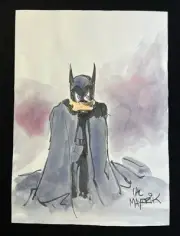 Howard the Duck Batman Original Watercolor Art Sketch Commision by Val Mayerik