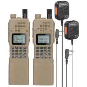2pcs Baofeng Ar-152 Vhf/uhf Tactical Two Way Radio Walkie Talkie 15w&speaker Mic