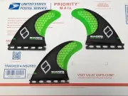 Shapers s3 small surfboard Fins fits Futures tri thruster 3 Fin honeycomb Carbon