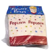 Back to Basics Paper Popcorn Boxes Party NEW 10 Pack Movie Night