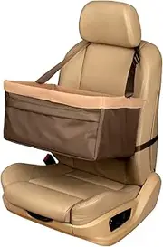 PetSafe Happy Ride Booster Seat - Dog Booster Seat for Cars, Trucks and SUVs - Easy to Adjust Strap - Durable Fleece Liner is Machine Washable and Easy to Clean - Extra Large, Brown (62347)