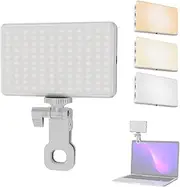 Pocket Clip-on Video Light Computer Tablet Mobile Phone Video Conference Light 2500K-9000K Dimmable Built-in Battery for Online Meeting Live Streaming Selfie White