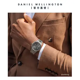 Daniel Wellington DW 手錶 Iconic Chronograph 42ｍｍ太空灰三眼精鋼錶灰錶盤 DW00100643