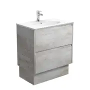 Fienza Rotondo Amato 750 Vanity on Kickboard Industrial Grey ROT75BXK