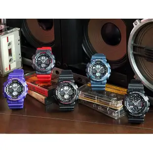 【CASIO 卡西歐】G-SHOCK 復古音響風格雙顯手錶(GA-140-1A4)