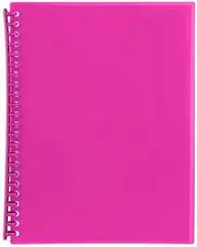 Marbig Refillable 20 Pocket Display Book, Pink