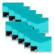 10pc Colourhide A4 Document Wallet Envelope Paper Holder Organiser Rect Aqua