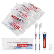Disposable Toothbrushes with 45 Grams Toothpaste Individually Wrapped, Travel...