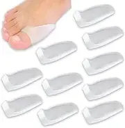 Taicols Bunion Correctors Toe Straightener, 10 Pcs Gel Bunion Guard Bunion Protector, Bunion Pads, Bunion Relief with Gel Shield, Toe Spacers Gel Toe Separators Big Toe for Hallux Valgus Relieve (transparent)