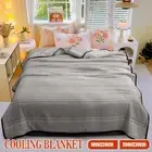 Healthy Sleep Cooling Blanket Cool Ice Silk Touch Feeling Soft Summer Thin Quilt