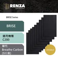 在飛比找momo購物網優惠-【RENZA】適用Brise C200 空氣清淨機(活性碳濾