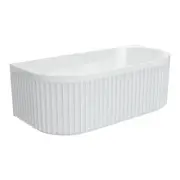 Fienza Eleanor Fluted Back to Wall Bathtub Acrylic Bath Tub 1700mm FR716-1700