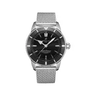 BREITLING SUPEROCEAN HERITAGE B20 AUTOMATIC 44 BLACK DIAL WATCH AB2030121B1A1