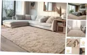 Area Rug for Bedroom Living Room,Soft Fluffy Fuzzy Rug Comfy 6x9 feet Beige