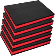Generic 5Pcs Tool Box Foam Insert Polyurethane Foam Sheet Shockproof Cuttable Reusable Practical Tool Shadow Insert for Transport, 50x30x5CM