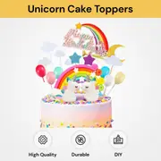21PCs Unicorn Cake Toppers