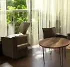 18" Black Epoxy Resin Coffee Table Top Console Hotel Bar Furniture Hallway Decor